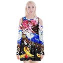 Smashed Butterfly 5 Velvet Long Sleeve Shoulder Cutout Dress View1