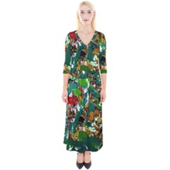 Oasis Quarter Sleeve Wrap Maxi Dress by bestdesignintheworld