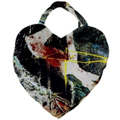 Egg In The Duck   Needle In The Egg Giant Heart Shaped Tote by bestdesignintheworld