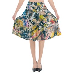 Abstract Art Berlin Flared Midi Skirt by Modern2018