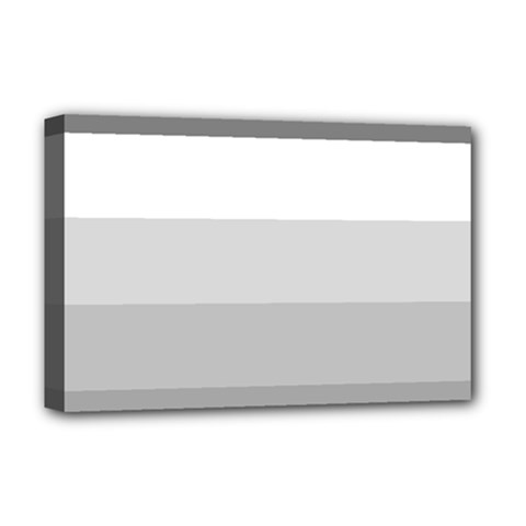 Elegant Shades Of Gray Stripes Pattern Striped Deluxe Canvas 18  X 12   by yoursparklingshop