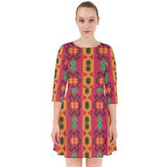 Tribal Shapes In Retro Colors                          Smock Dress by LalyLauraFLM