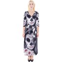 Sugar Skull Quarter Sleeve Wrap Maxi Dress View1