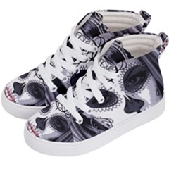 Sugar Skull Kid s Hi-top Skate Sneakers by StarvingArtisan