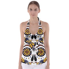 Sugar Skull Babydoll Tankini Top by StarvingArtisan