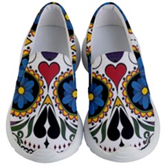 Cranium Sugar Skull Kid s Lightweight Slip Ons by StarvingArtisan