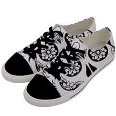 Sugar Skull Men s Low Top Canvas Sneakers by StarvingArtisan