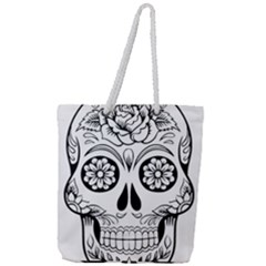 Sugar Skull Full Print Rope Handle Tote (large) by StarvingArtisan