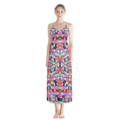 Artwork By Patrick-colorful-38 Button Up Chiffon Maxi Dress by ArtworkByPatrick