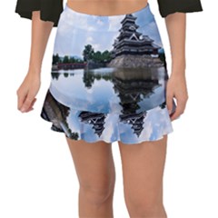 Beautiful Pagoda On Lake Nature Wallpaper Fishtail Mini Chiffon Skirt by Modern2018