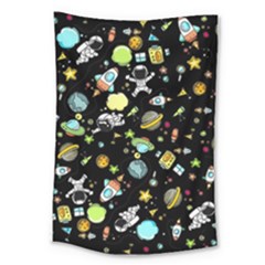 Space Pattern Large Tapestry by Valentinaart