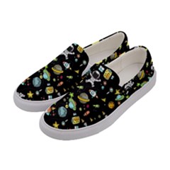 Space Pattern Women s Canvas Slip Ons by Valentinaart