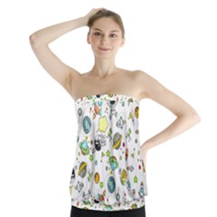 Space Pattern Strapless Top by Valentinaart