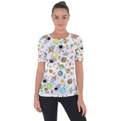 Space Pattern Short Sleeve Top by Valentinaart