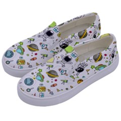 Space Pattern Kids  Canvas Slip Ons by Valentinaart