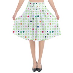 Dotted Pattern Background Full Colour Flared Midi Skirt by Modern2018