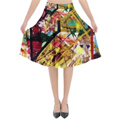 Absurd Theater In And Out Flared Midi Skirt by bestdesignintheworld