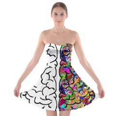 Brain Mind Anatomy Strapless Bra Top Dress by Simbadda