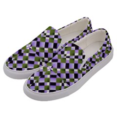 Hypnotic Geometric Pattern Men s Canvas Slip Ons by dflcprints