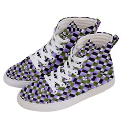 Hypnotic Geometric Pattern Men s Hi-top Skate Sneakers by dflcprints