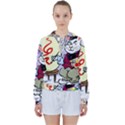 Bunny Easter Artist Spring Cartoon Women s Tie Up Sweat View1