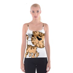 Cats Kittens Animal Cartoon Moving Spaghetti Strap Top by Simbadda