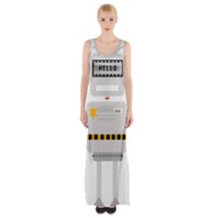 Robot Technology Robotic Animation Maxi Thigh Split Dress by Simbadda