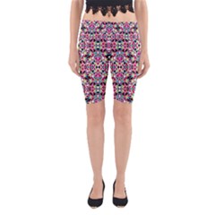 Multicolored Abstract Geometric Pattern Yoga Cropped Leggings by dflcprints