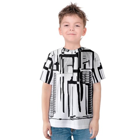 Black And White City Kids  Cotton Tee by digitaldivadesigns