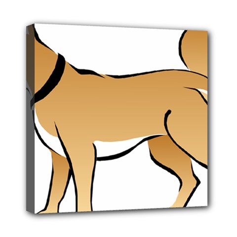 Dog Brown Pet Animal Tail Eskimo Mini Canvas 8  X 8  by Nexatart