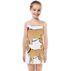 Dog Brown Pet Animal Tail Eskimo Kids Summer Sun Dress by Nexatart