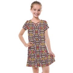 Rose Buds And Floral Decorative Kids  Cross Web Dress by pepitasart