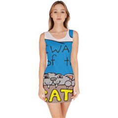 Cat Print Paw Pet Animal Claws Bodycon Dress by Nexatart