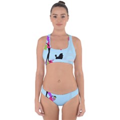 Woman Girl Lady Female Young Cross Back Hipster Bikini Set by Nexatart