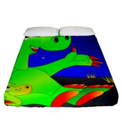 Dragon Grisu Mythical Creatures Fitted Sheet (queen Size) by Nexatart