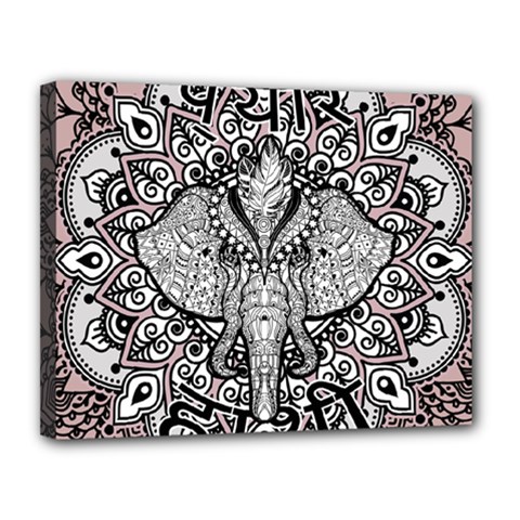 Ornate Hindu Elephant  Canvas 14  X 11  by Valentinaart