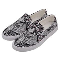 Ornate Hindu Elephant  Men s Canvas Slip Ons by Valentinaart