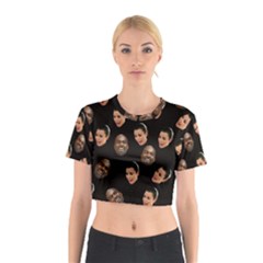 Crying Kim Kardashian Cotton Crop Top by Valentinaart