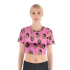 Crying Kim Kardashian Cotton Crop Top by Valentinaart