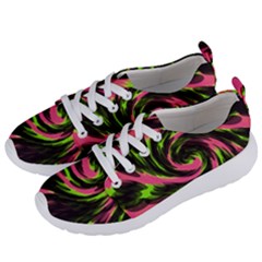 Swirl Black Pink Green Women s Lightweight Sports Shoes by BrightVibesDesign