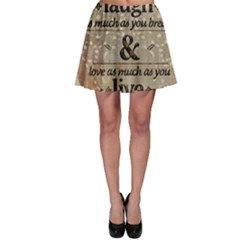 Motivational Calligraphy Grunge Skater Skirt by Sapixe