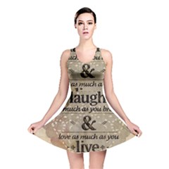 Motivational Calligraphy Grunge Reversible Skater Dress by Sapixe