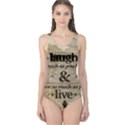 Motivational Calligraphy Grunge One Piece Swimsuit View1