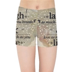 Motivational Calligraphy Grunge Kids Sports Shorts by Sapixe