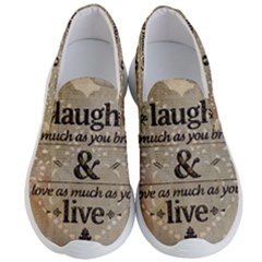 Motivational Calligraphy Grunge Men s Lightweight Slip Ons by Sapixe