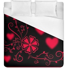 Background Hearts Ornament Romantic Duvet Cover (king Size) by Sapixe