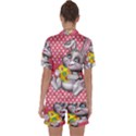 Illustration Rabbit Easter Satin Short Sleeve Pyjamas Set View2