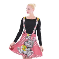 Illustration Rabbit Easter Suspender Skater Skirt by Sapixe