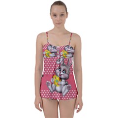 Illustration Rabbit Easter Babydoll Tankini Set by Sapixe