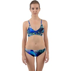 Dolphin Art Creation Natural Water Wrap Around Bikini Set by Sapixe